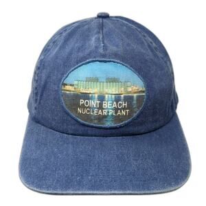 SUN 5 Panel Blue One Size Point Beach Nuclear Plant Snapback USA Made hat